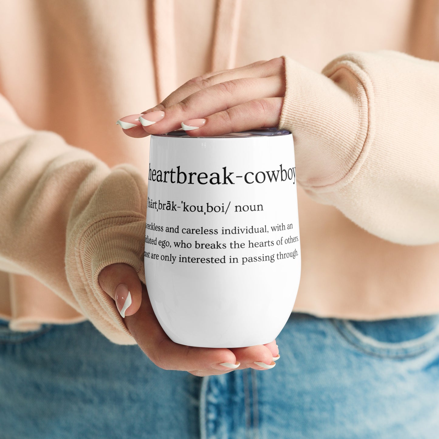 Heartbreak Cowboy Wine Tumbler