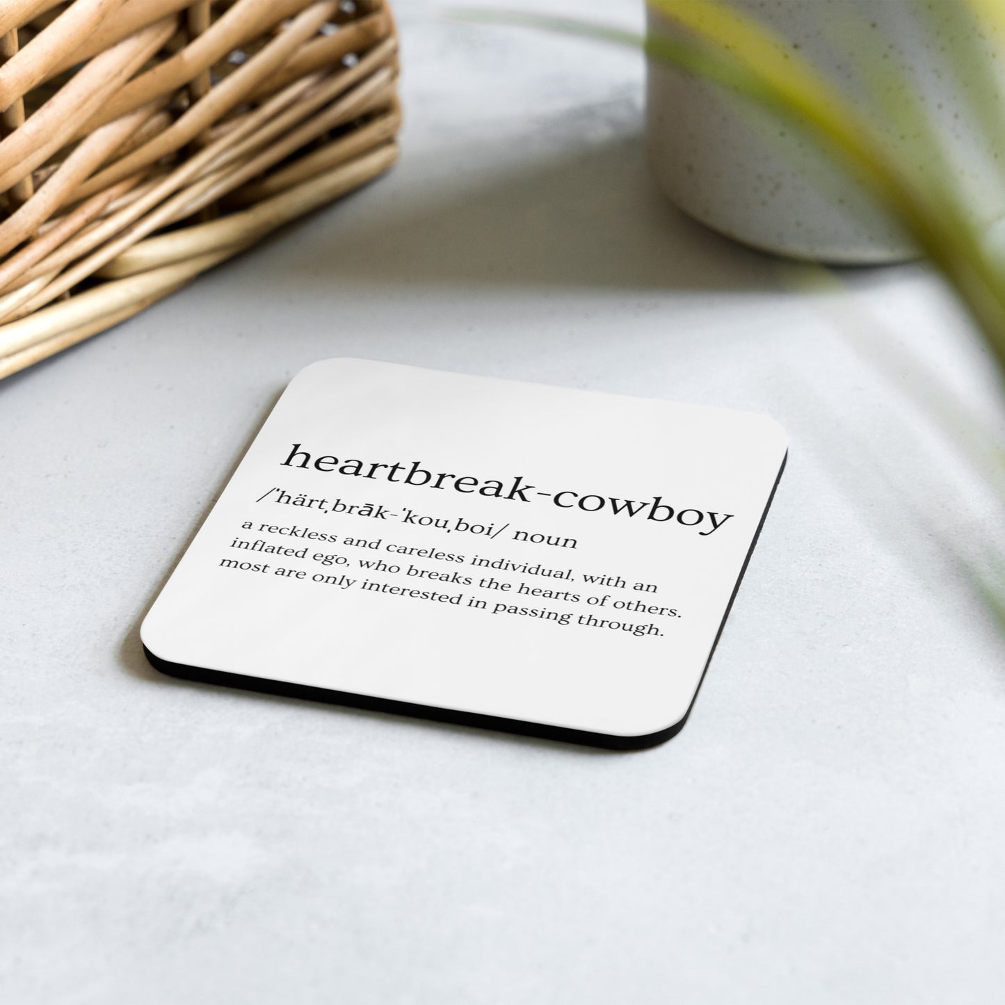 Heartbreak Cowboy Definition Coaster